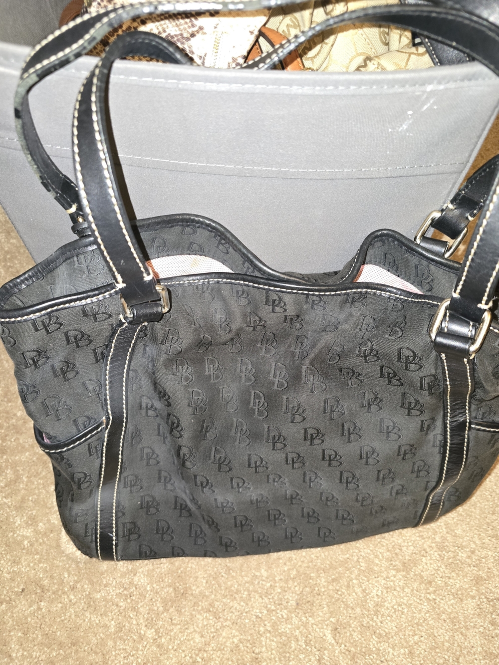 Dooney & Bourke Black Monogram Tote